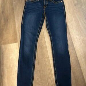 True Religion women’s dark-blue wash skinny jeans size 28 EUC